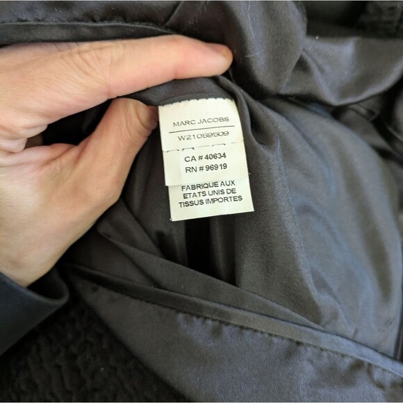 Marc Jacobs Silk Wool Black Textured Midi Sleeveless Tank Dress Size 4 - Picture 8 of 9